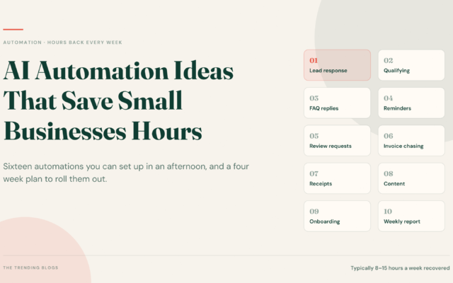 AI Automation Ideas That Can Save Small Businesses Hours Every Week