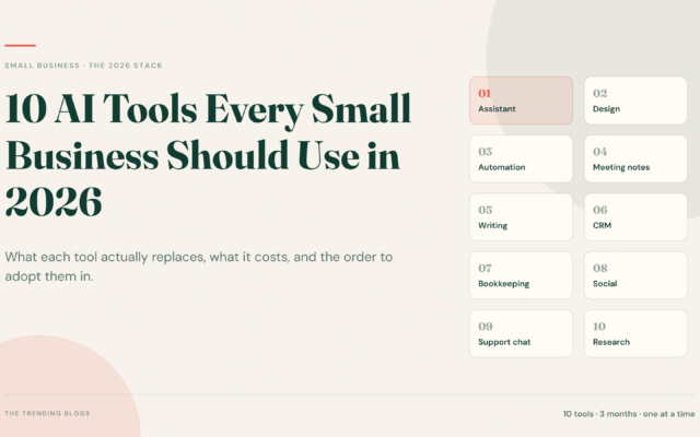 10 AI Tools Every Small Business Should Use in 2026