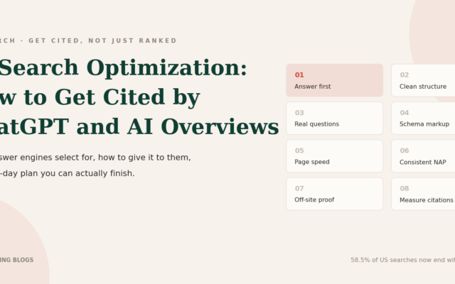 AI Search Optimization: How to Get Your Business Cited by ChatGPT and AI Overviews
