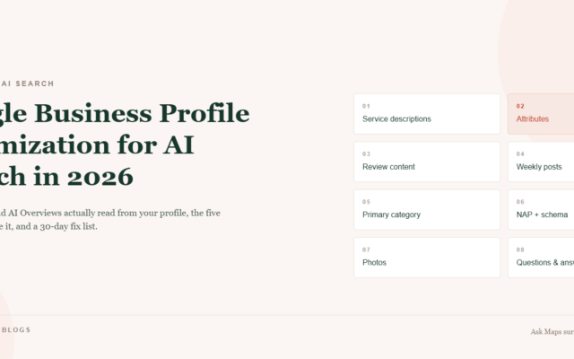 Google Business Profile Optimization in 2026: How AI Search Picks Local Businesses