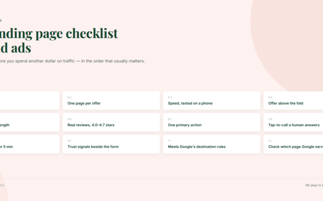 The Landing Page Checklist for Paid Ads: 12 Checks Before You Spend Another Dollar